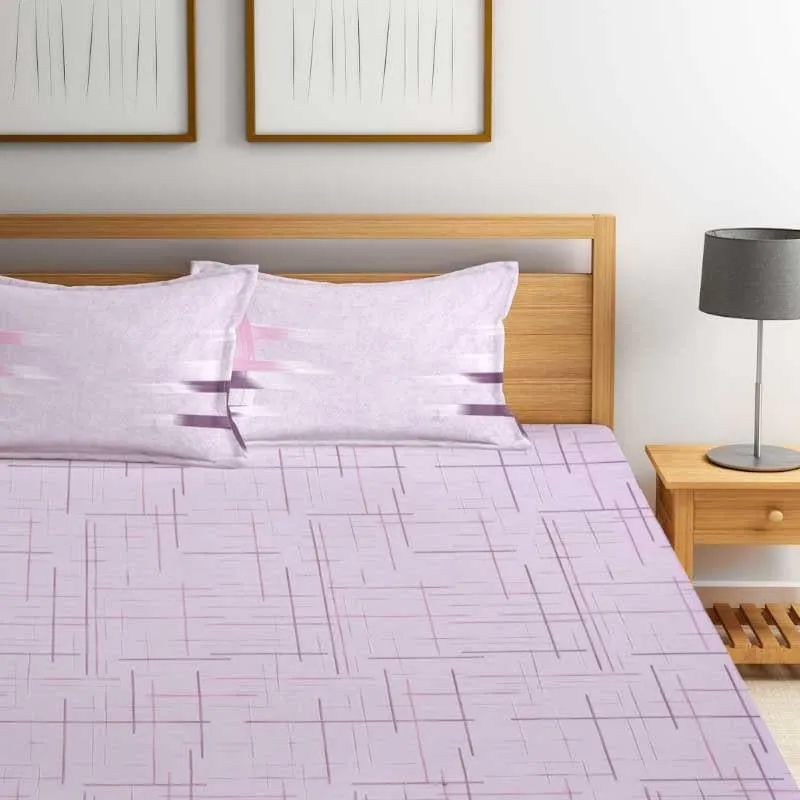 Silly Lines Cotton Bedsheet - 400 TC media 1