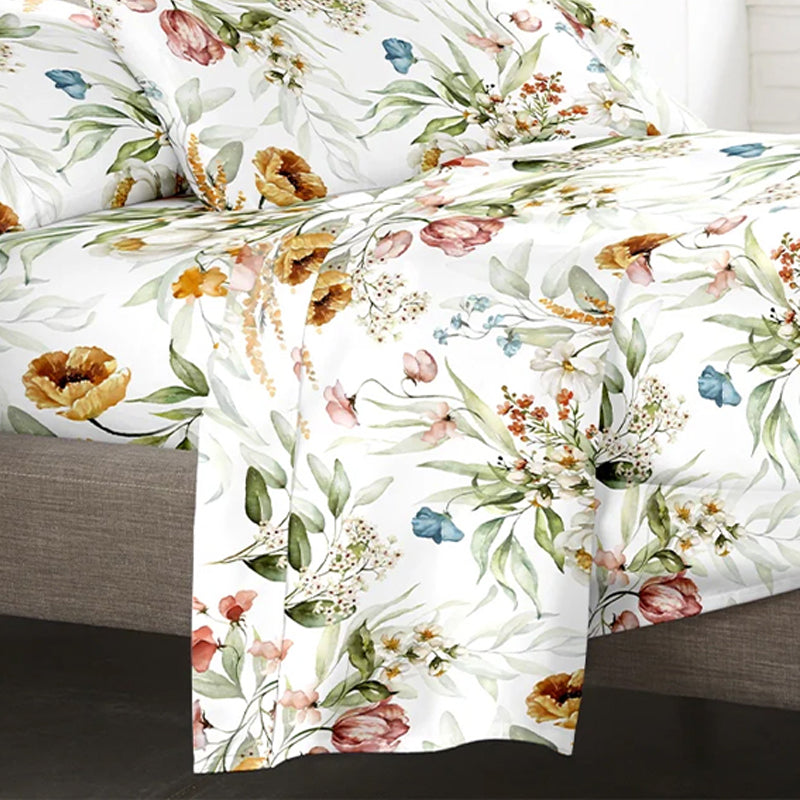 Autumn Flora Printed Cotton Duvet Cover media 4