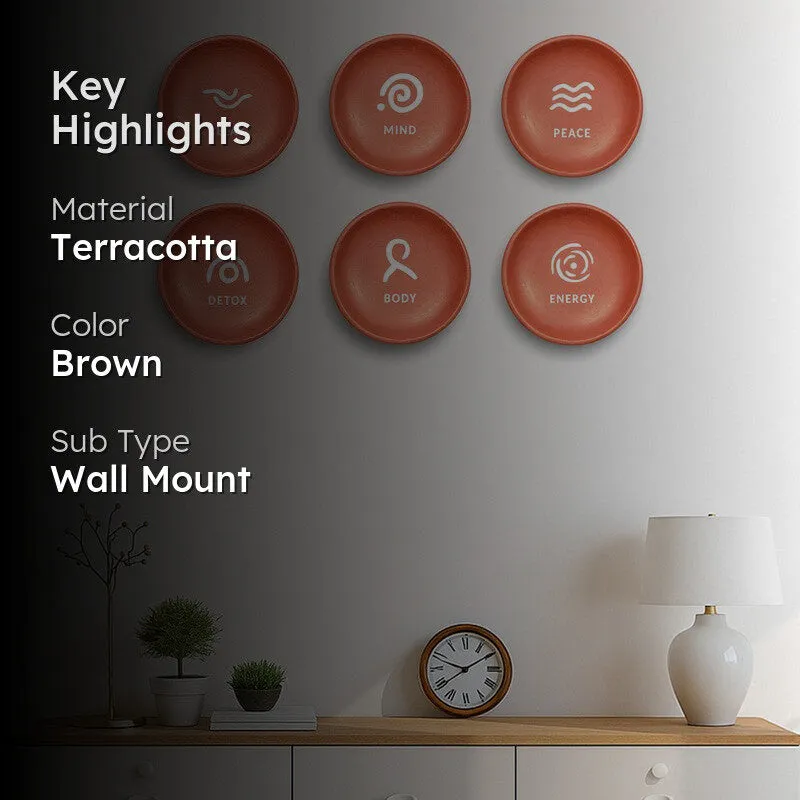 Self Affirmations Terracotta Wall Plate - Set Of Six media 2