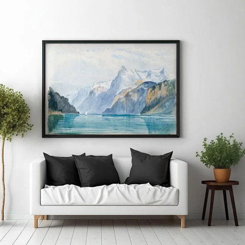 Switzerland Symphony Canvas Wall Painting - Black Frame media 3