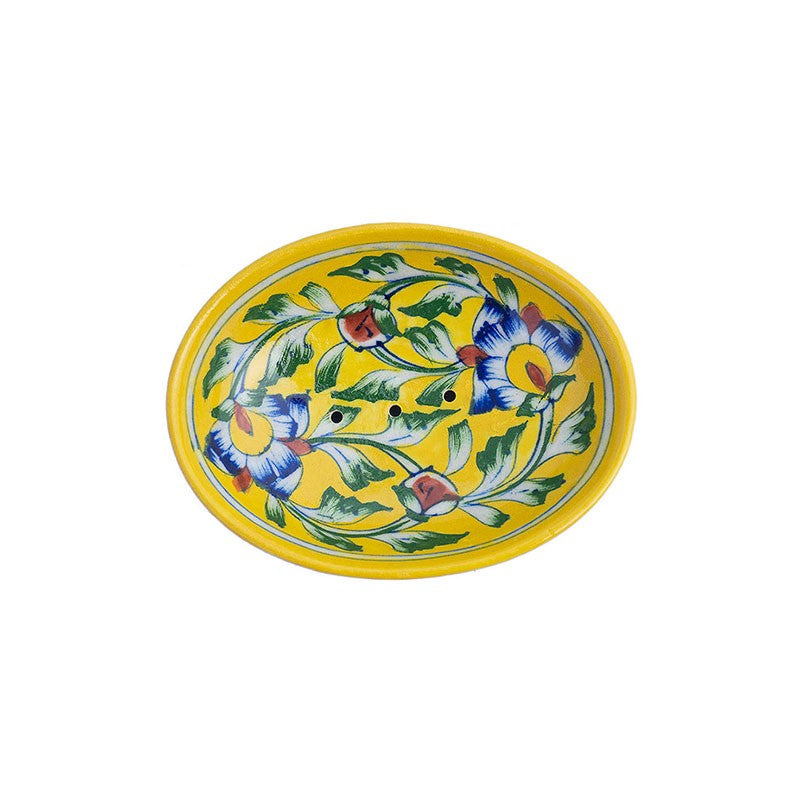 Aura Ceramic Soap Dish - Yellow,Blue media 6