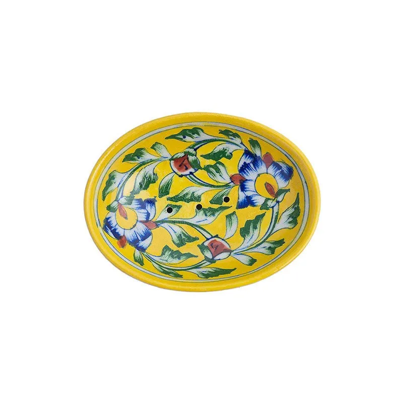 Aura Ceramic Soap Dish - Yellow,Blue media 6