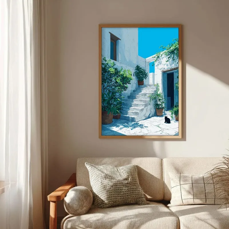 Caelis Canvas Wall Painting With Brown Frame media 7