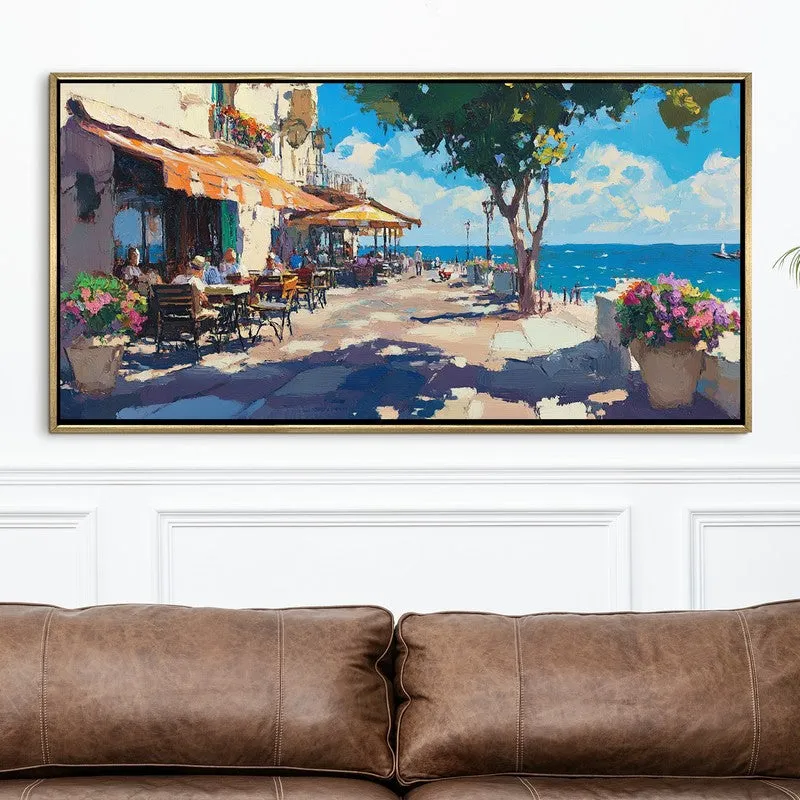 Cliffside Canvas Wall Painting With Frame media 4