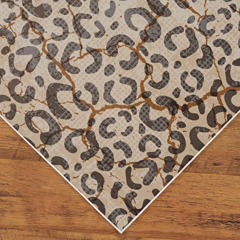 Beryl Abstract Polyester Anti-Skid Carpet - Beige & Brown media 5