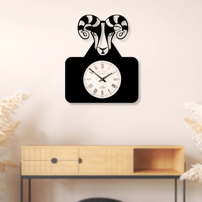 Aries Steel Analog Wall Clock - Black media 3