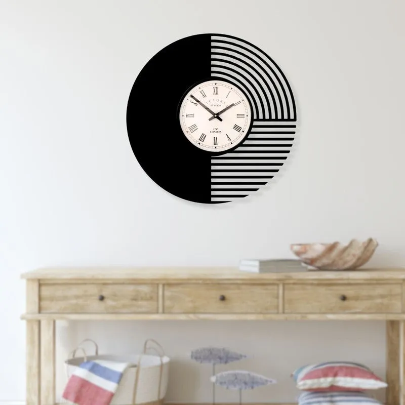 Astrixis Steel Analog Wall Clock - Black media 3