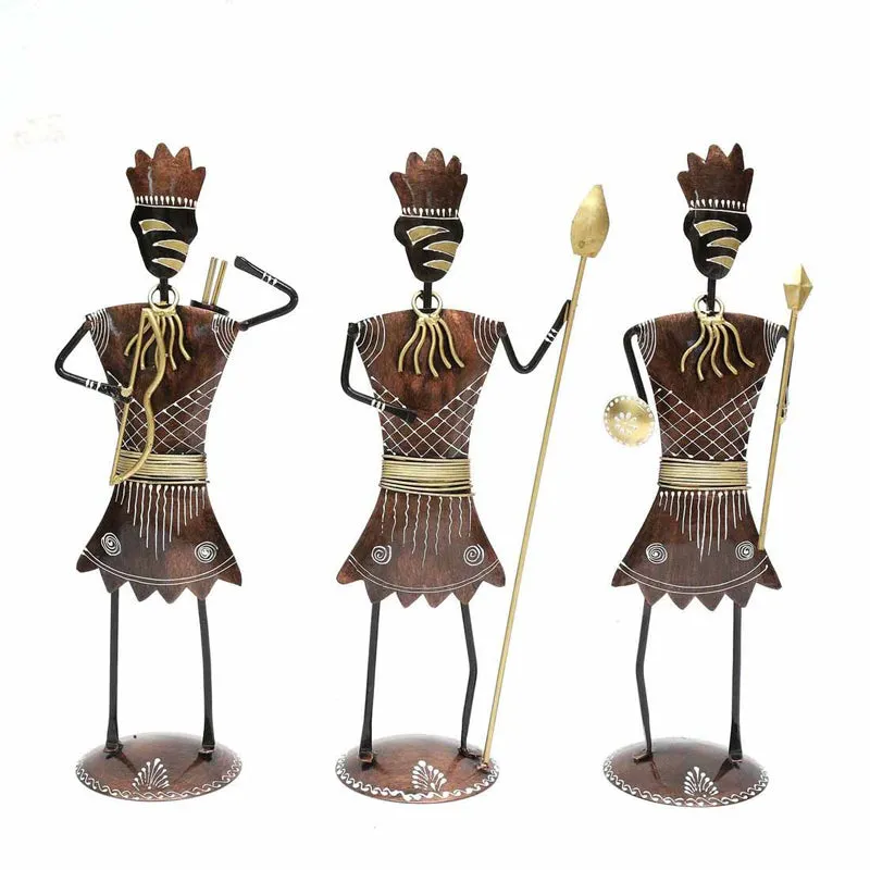 Tribesmen Showpiece - Set Of Three media 3