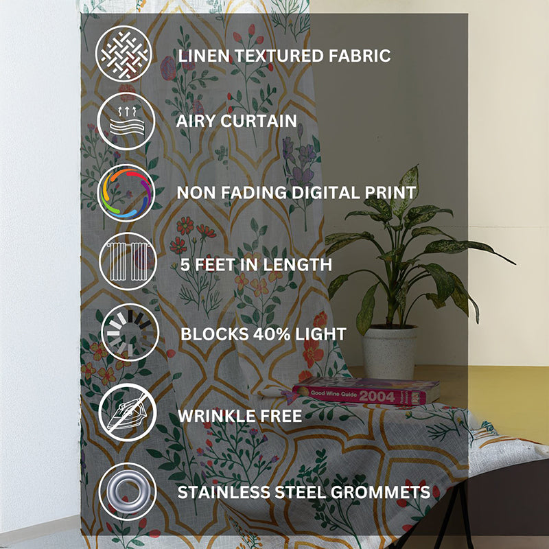 Shelyn Linen Texture Sheer Curtain - Set Of Two media 3