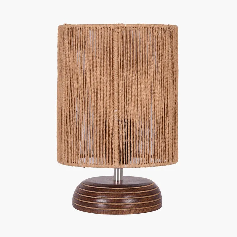 Luma Nest Wooden Table Lamp - Brown,Beige media 3