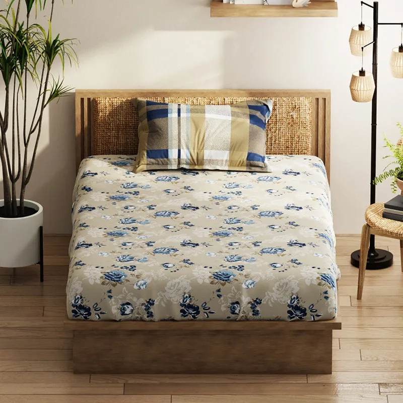 Faris Floral Microfiber Bedsheet - 120 GSM media 3