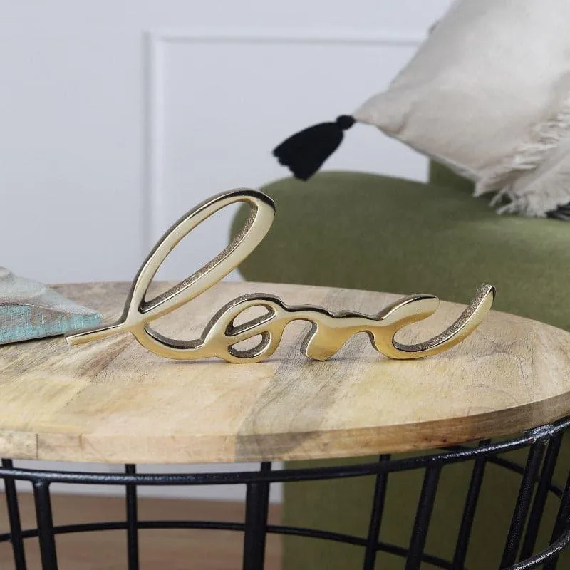 Love Lore Typography Showpiece - Gold media 3