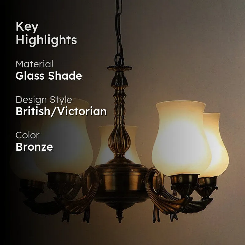 Milky Vistara Mosaic Golden Antique Ceiling Lamp media 2