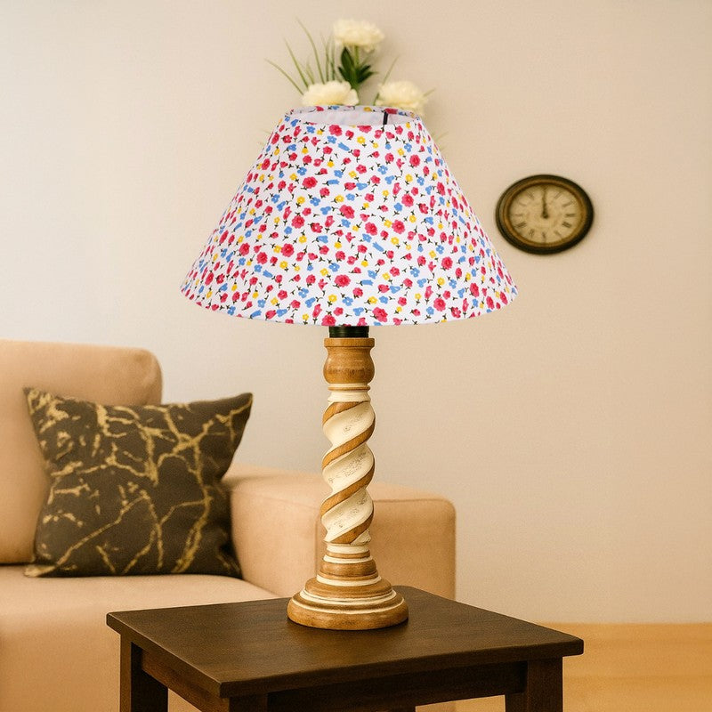 Modera Solvo Floral Wooden Table Lamp - Multicolor media 4