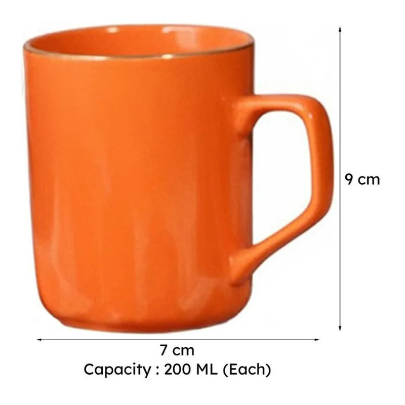 Alre Porcelain Tea Cup (200 mL Each) - Set of Six media 6