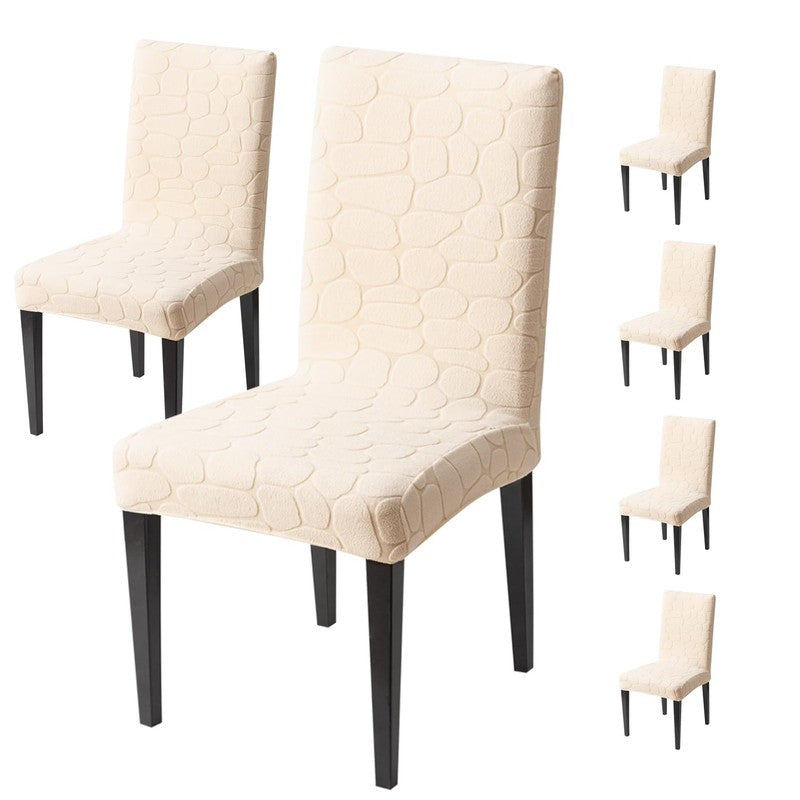 Elvra Classic Chair Cover(Beige) - Set Of Six media 4