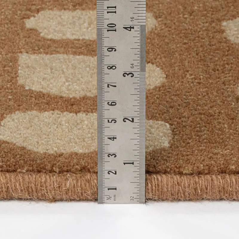 Elatus Hand Tufted Abstract Wool & Nylon Carpet - Brown media 9