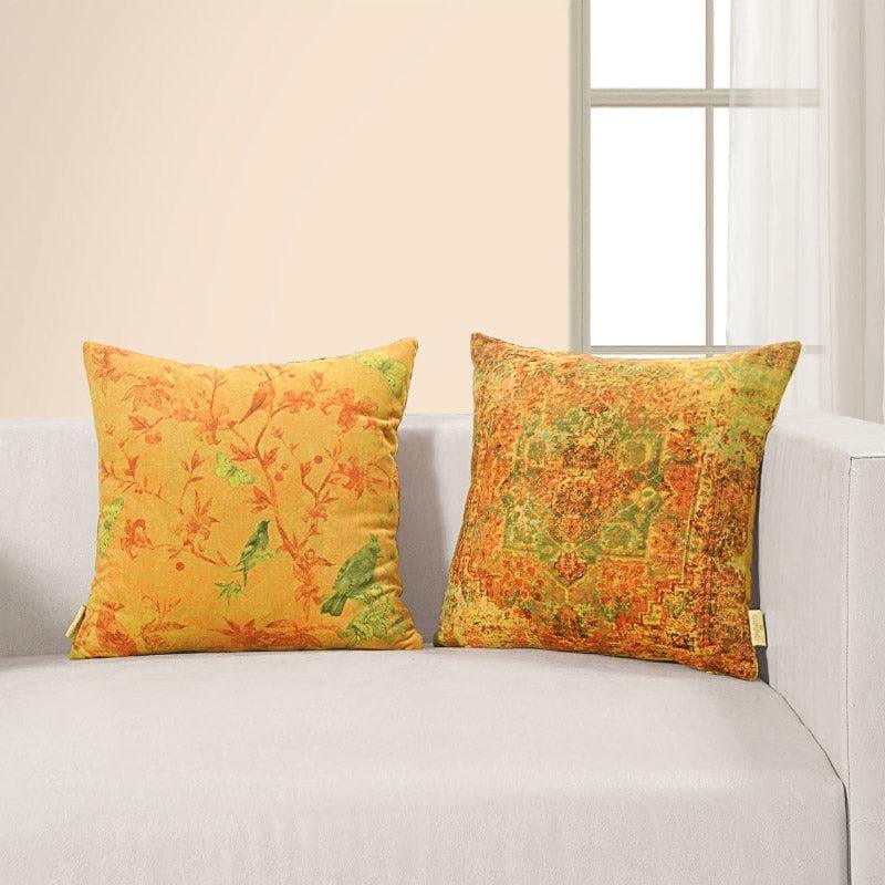 Swayam Earthy Bloom Cushion Cover - Set Of Two