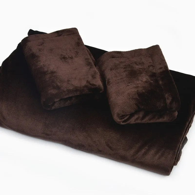 VelvetDream Woolen Bedsheet (Dark Brown) - 150 GSM media 9