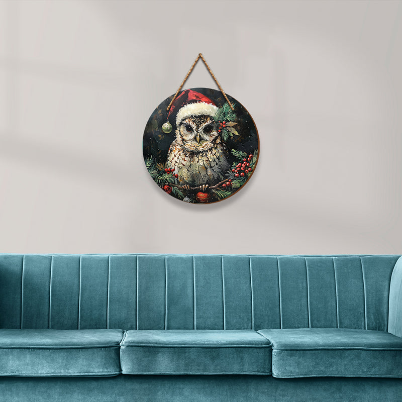 Hoot And Holly Festive MDF Wall Hanging media 4
