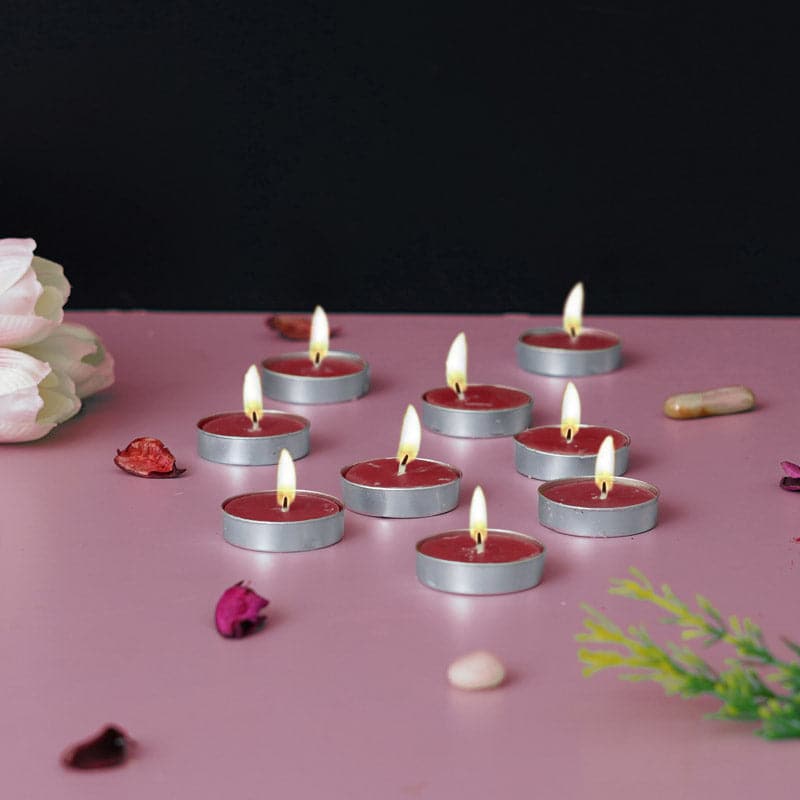 Sepova Strawberry Scented Tealight Candle - Set Of Ten media 3
