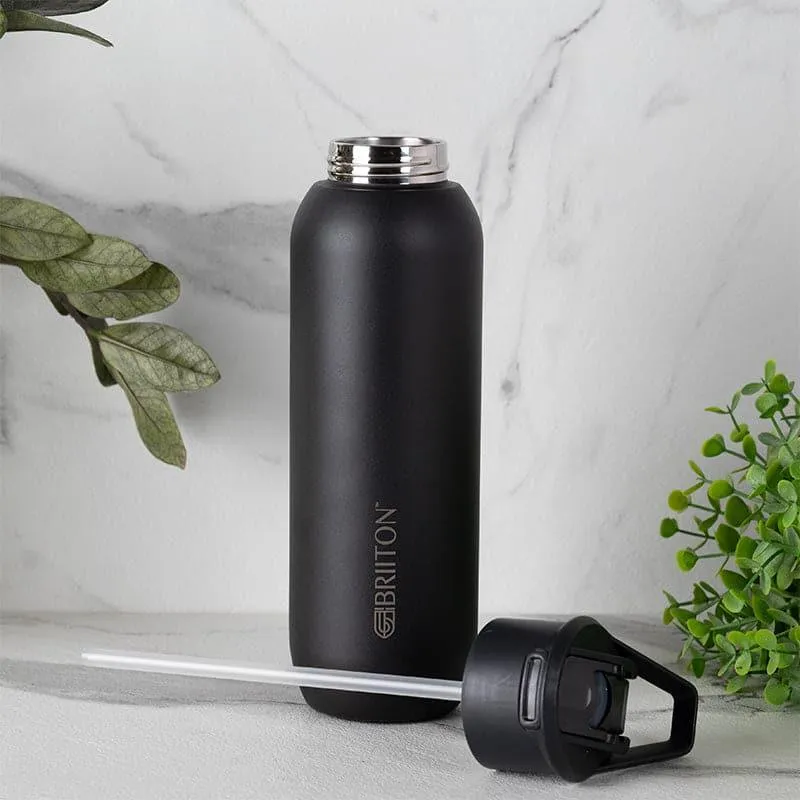 Sleek Sip Hot & Cold Thermos Water Bottle (Black & Green, 630 mL Each) - Set Of Two media 3