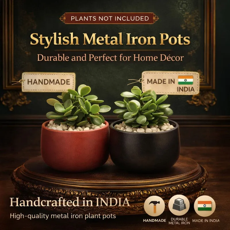MinimalAura Pots & Planters (Red, Black) - Set of Two media 4