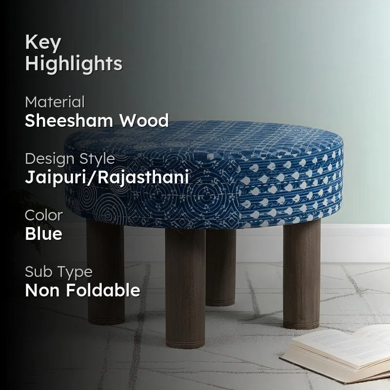Gavex Sheesham Wooden Bench - Blue media 2
