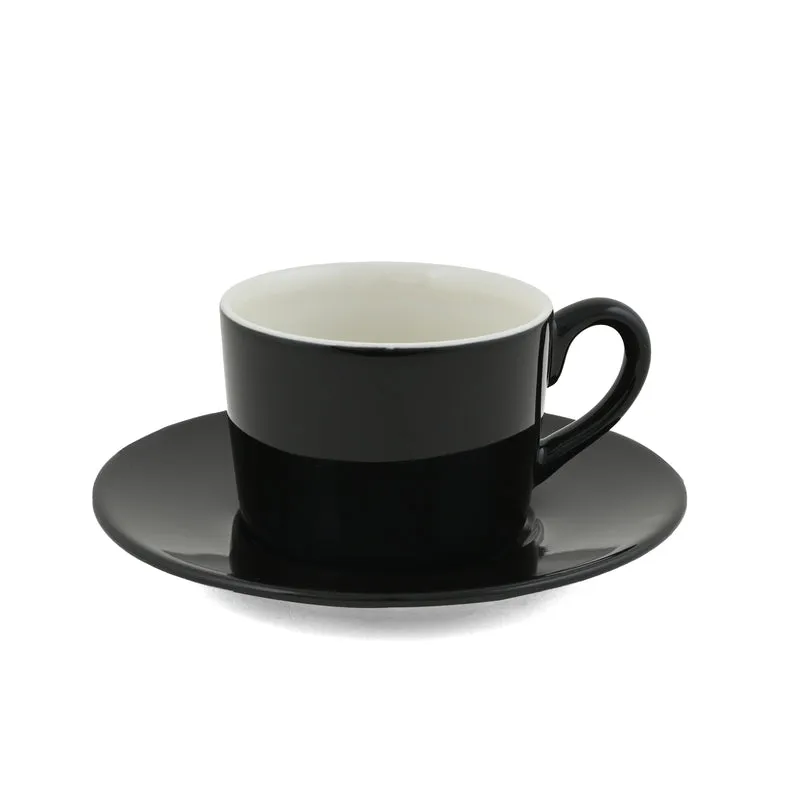 MochaMuse Cup & Saucer (Black/190 mL Each) - Set of Six - 5