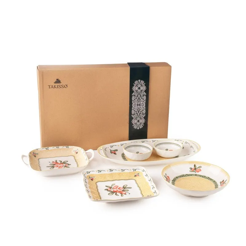 Nocturne Porcelain Snack Set - Six Piece Set media 6