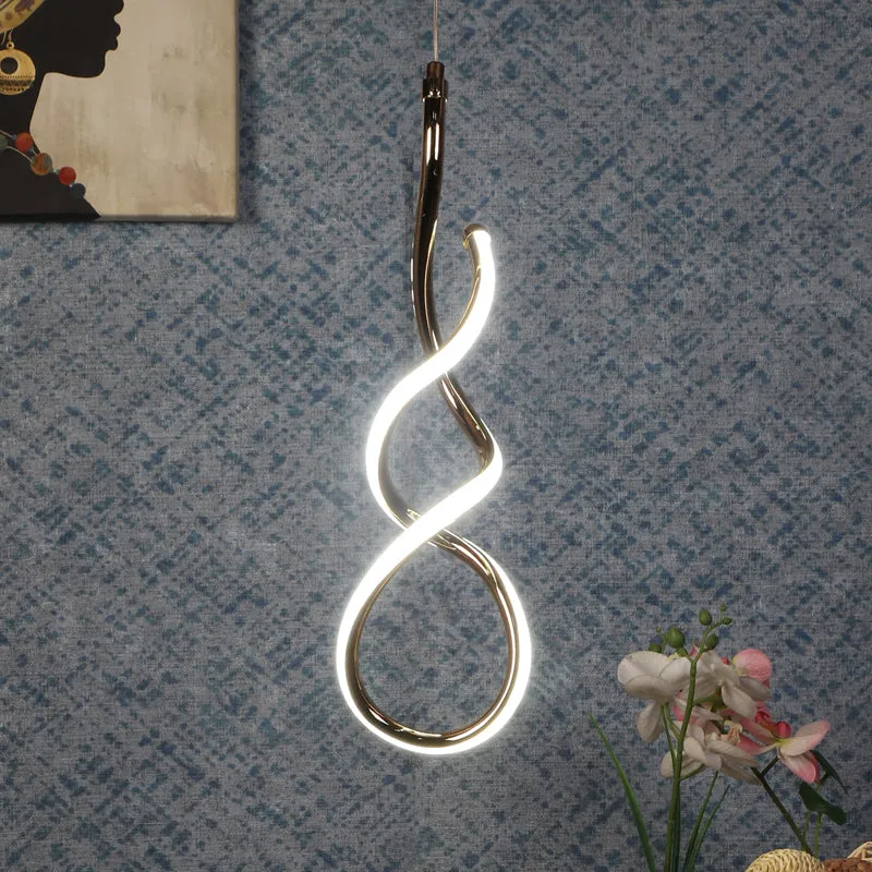 Serpenta Acrylic & Iron Ceiling Lamp media 4