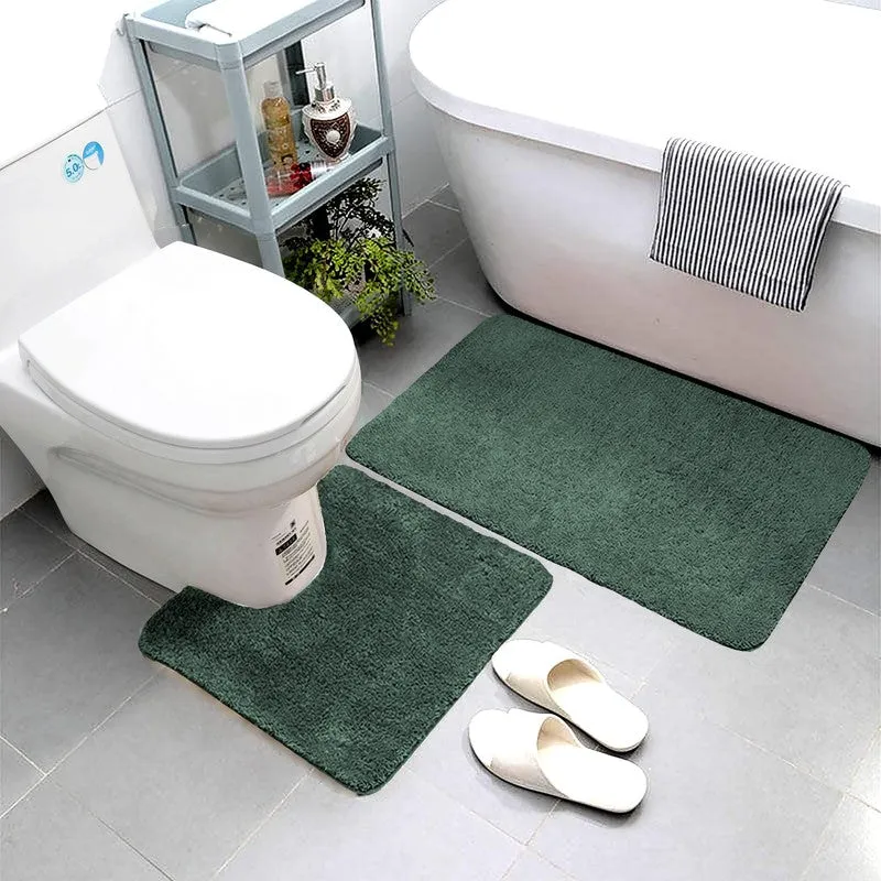 BathEase Anti Skid Bath Mats (Green) - Set of Two media 4