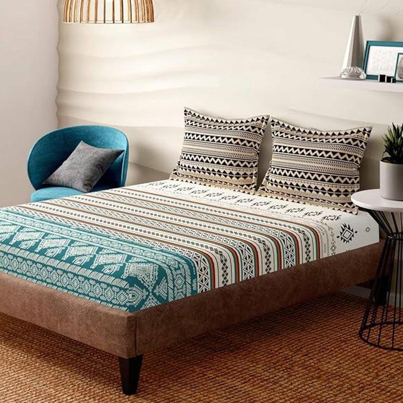 Heraum Ethnic Cotton Flannel Bedsheet - 190 GSM media 3