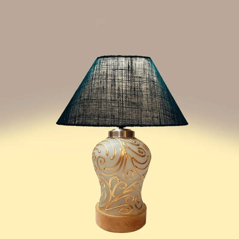 Lumithra Cotton & Wood Table Lamp - Blue media 5