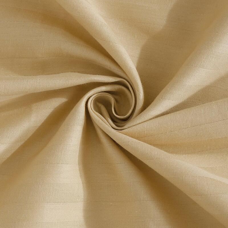 Adalyn Striped Cotton Bedsheet (Beige) - 210 TC media 7