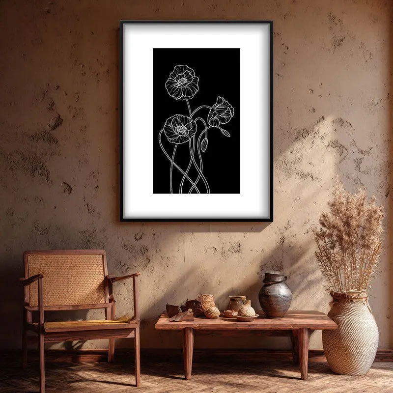 Dark Garden Canvas Wall Painting With Black Frame media 4