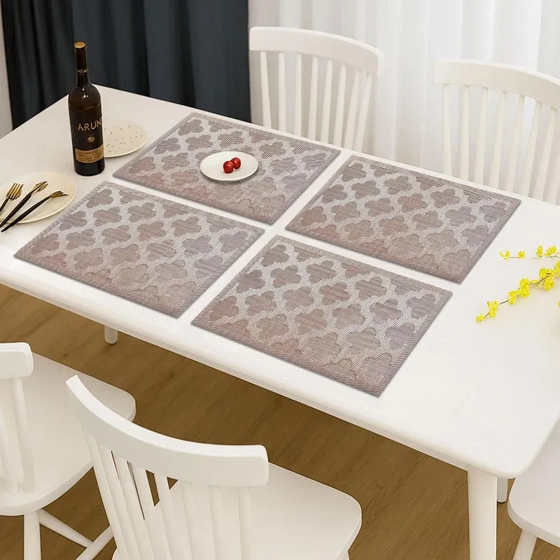 Lyora Brown Rectangle PVC Table Mats - Set Of Four media 1