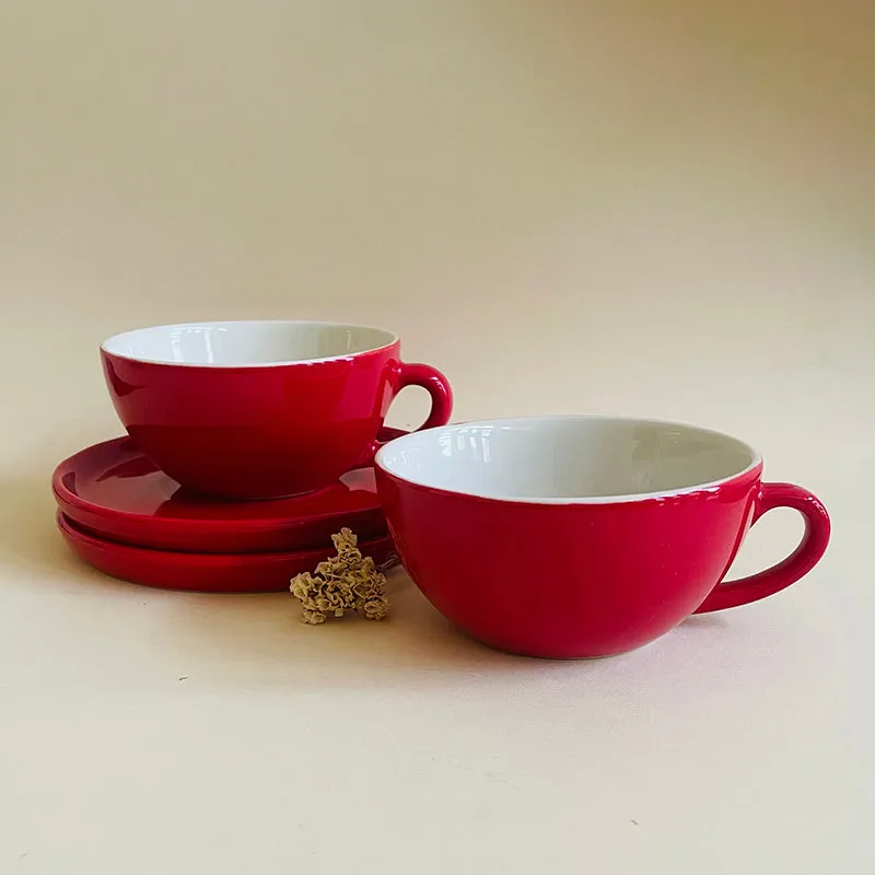 Elegant Red Cup & Saucer - 240 mL media 5