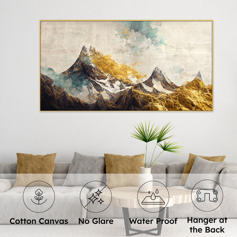 Golden Mountain Canvas Wall Painting media 5