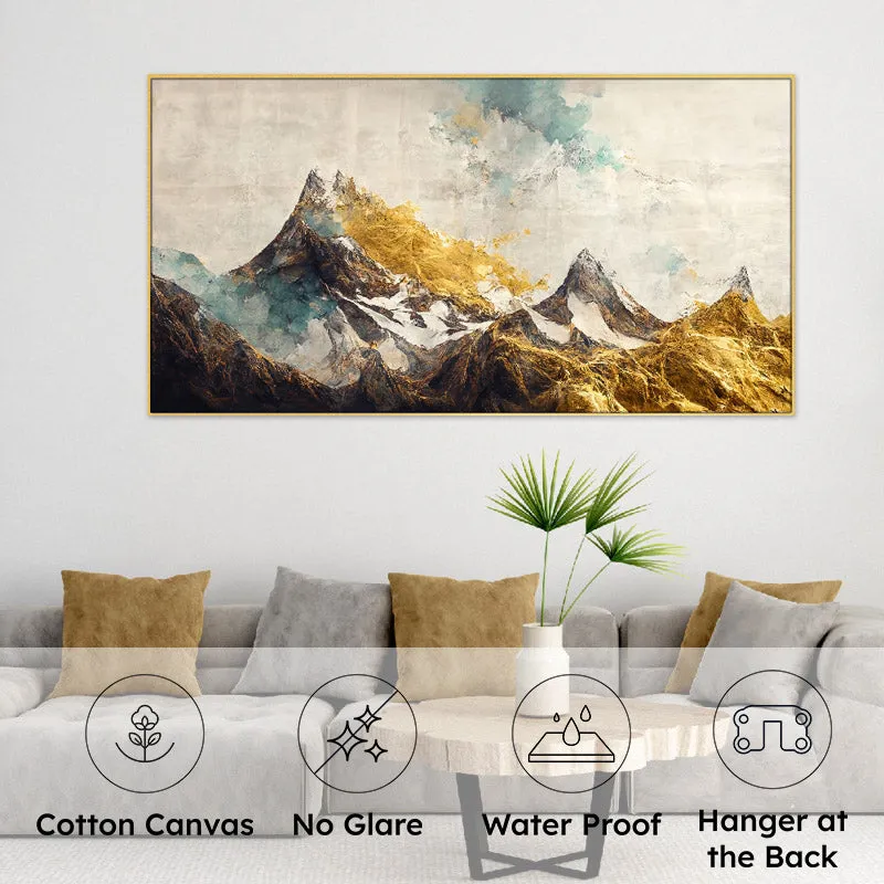Golden Mountain Canvas Wall Painting media 5
