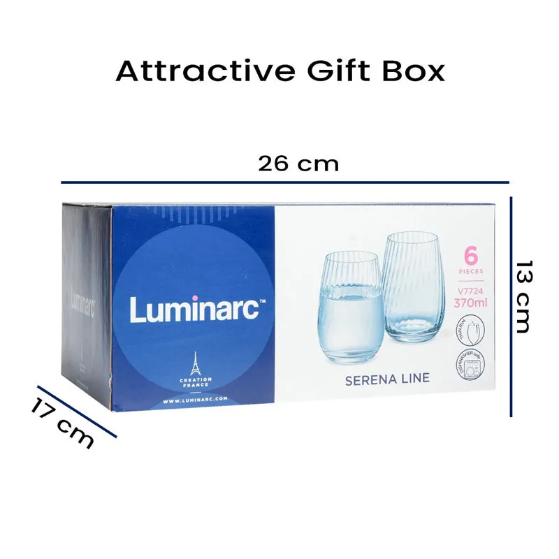 Luminarc Serena Ribbed Glasses (370 mL) - Set Of Six media 7