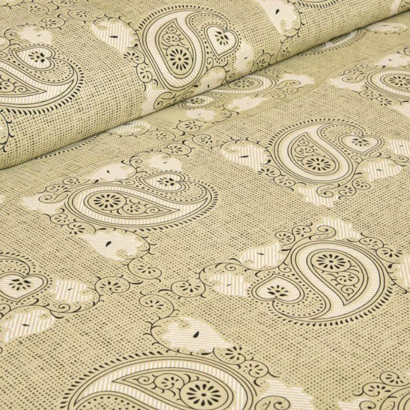 Petals & Paisleys Cotton Bedsheet (Yellow) - 120 TC media 3