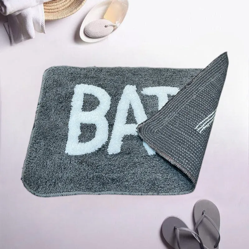 Trama Cotton Bath Mat (Grey) - Set Of Two media 3