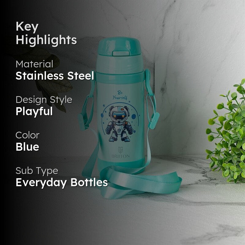 Funtura Hugo Water Bottle (Blue) - 350 mL media 2