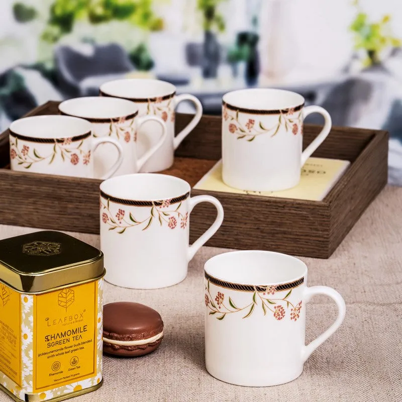 Royal Bone China Tea Cup (210 mL Each) - Set Of Six media 3
