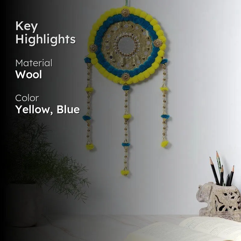 Round Festive Latkan - Yellow & Blue media 2