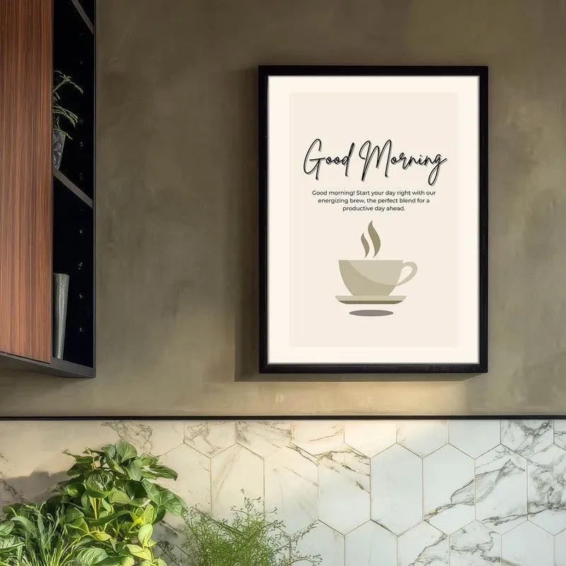 MorningBrew Archival Canvas Wall Art - Black media 3