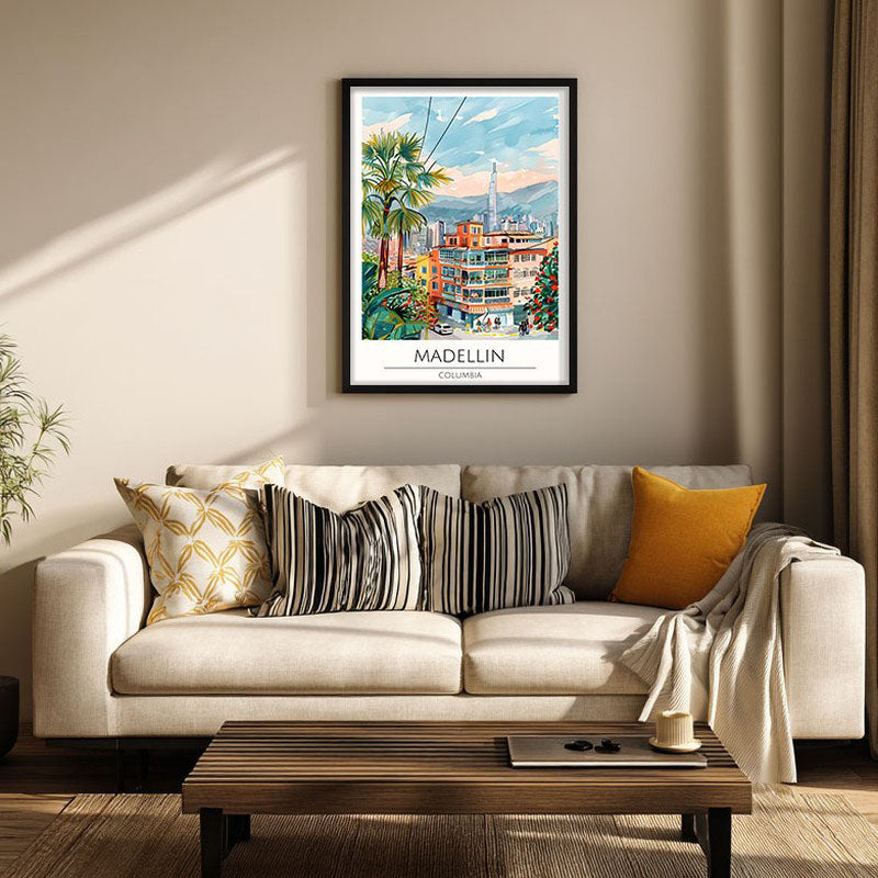 Vintage Madelline Framed Canvas Wall Painting
