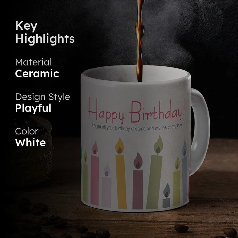 Happy Birthday Cherish Ceramic Coffee Mug (300 mL) media 2