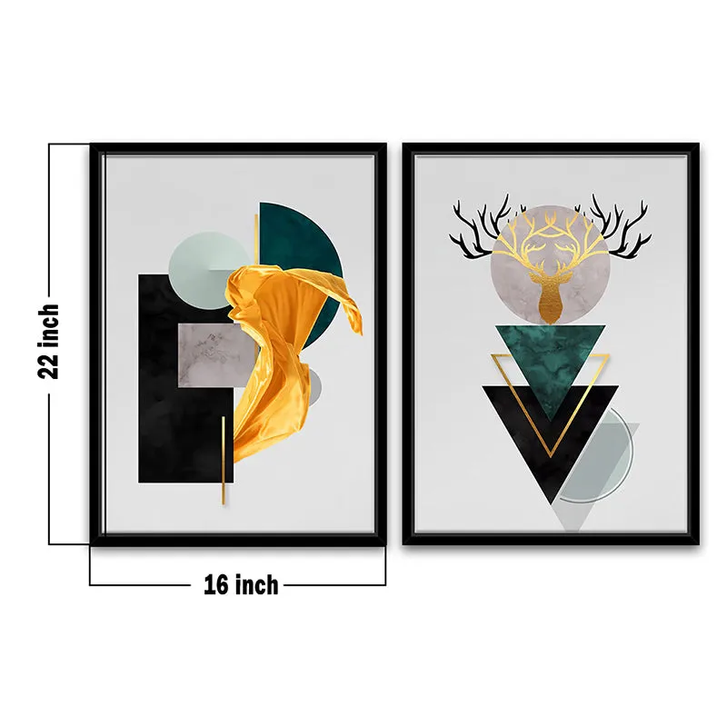 Abstract Wisdom Canvas Wall Art - Set Of Two media 5